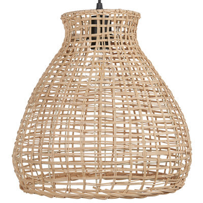 Wyld And Coco Rattan Pendant Lamp, Handwoven Natural Wicker Shade, Large W35 X D35 X H127Cm - image 1
