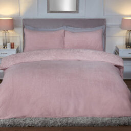 Smart Living Luxury Sparkle Teddy Fleece Duvet Cover With Pillowcases - thumbnail 2