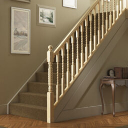 Blueprint Joinery Ltd Cambridge Pine 41mm Rope Twist Stair Spindle Trade Box 16 (H)900mm X (W) 41mm - thumbnail 3