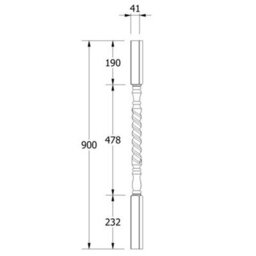 Blueprint Joinery Ltd Cambridge Pine 41mm Rope Twist Stair Spindle Trade Box 16 (H)900mm X (W) 41mm - thumbnail 7