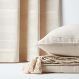 Homescapes Cotton Rajput Ribbed Natural Throw, 255 X 360 Cm - thumbnail 6