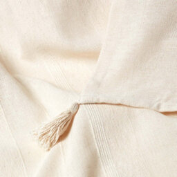 Homescapes Cotton Rajput Ribbed Natural Throw, 255 X 360 Cm - thumbnail 5