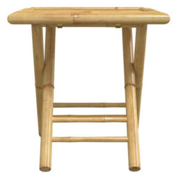 Walplus 3 Piece Bistro Set Bamboo For Garden Backyard, Balcony - Cushion Not Included - thumbnail 6