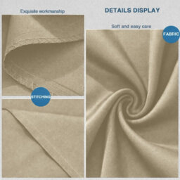 Aspire Homeware Bed Pillowcase Pair -Soft Breathable Envelop Bedding Beige Pillow Covers, Plain Dyed Pillowcase Set, 50 X 75 Cm - thumbnail 7