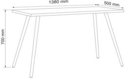Vcm Wooden Desk Office Table Salia 138X50 - thumbnail 3