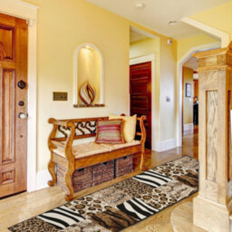 Bravich Hard Wearing Hessian Backed Stair Runner Kitchen Mat - Texas Safari Print - 60X540Cm (2'x18') - thumbnail 1