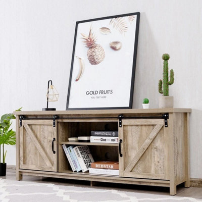 Modern Tv Cabinet Wooden Media Storage Shelves Organizer Stand For 60 Inch Tv - image 1