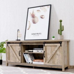 Modern Tv Cabinet Wooden Media Storage Shelves Organizer Stand For 60 Inch Tv - thumbnail 1