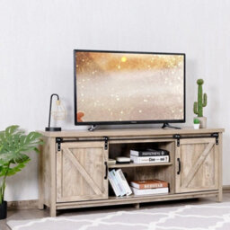Modern Tv Cabinet Wooden Media Storage Shelves Organizer Stand For 60 Inch Tv - thumbnail 4