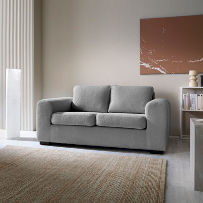 Abakus Direct Boston 2 Seater Sofa In Dark Grey Basket Weave - image 1