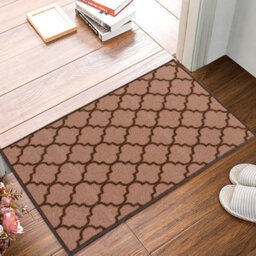 Smart Living Heavy Duty Machine Washable Runner For Hallway, Kitchen Non Slip Floor Mats, Door Mat 40Cm X 60Cm - Beige Brown - thumbnail 1