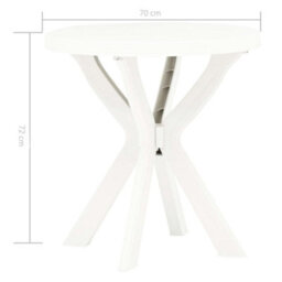 Walplus Durable Bistro Table For Indoor And Outdoor White70 Cm Plastic - thumbnail 5