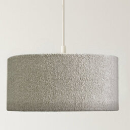 CGC Lighting Cgc Petra 45Cm Large Grey Boucle Ceiling Or Table Lamp Shade