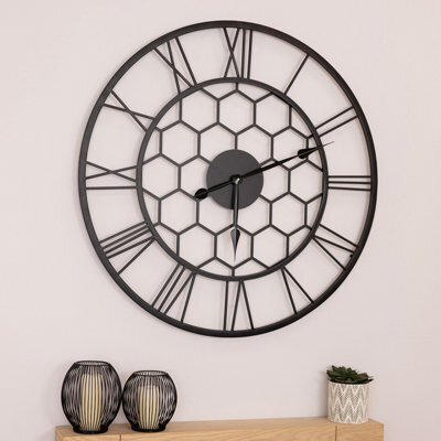 Charles Bentley Stanwick Indoor Outdoor Round Skeleton Wall Clock 90Cm - image 1