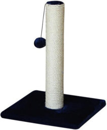 Superpetstoreuk247 Cat Scratcher Post 47Cm Durable Sisal Claw Tower With Soft Carpet Base Stable Scratch Pole For Kittens Black