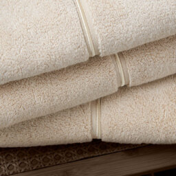 Bianca Fine Linens Zero Twist Satin Stitch Cotton 100X150Cm Bath Sheet Natural - thumbnail 3