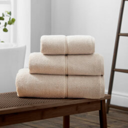 Bianca Fine Linens Zero Twist Satin Stitch Cotton 100X150Cm Bath Sheet Natural - thumbnail 4
