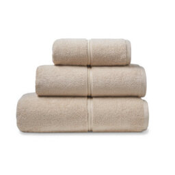Bianca Fine Linens Zero Twist Satin Stitch Cotton 100X150Cm Bath Sheet Natural - thumbnail 6