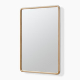 Furniturebox Uk Rowena Oak Wood Large 120X80Cm Rectangle Wall Mirror - thumbnail 4