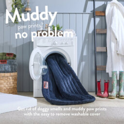 Anti-Anxiety Blue Pet Bed For Dogs - Slumberdown Orthopaedic & Washable, Large - thumbnail 6