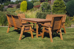 Churnet Valley Garden Furniture Ltd Valley 8 Seat Set 2Xc 2X3B - Timber - L220 X W330 X H95 Cm - Garden Furniture - Minimal Assembly Required - thumbnail 2