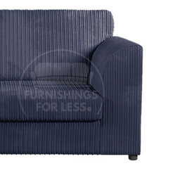 Furnishings For Less UK Luxor Jumbo Cord 3 + 2 Fabric Sofa Suite - Fullback Navy Blue - thumbnail 5