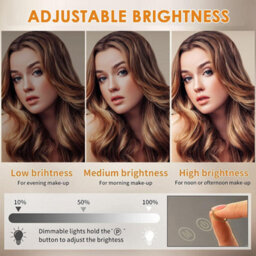 Hollywood Vanity Makeup Mirror, 9 Led Bulbs, 3 Colour Modes, Touch Control, 360 Rotating Stand, 25X30Cm, White - thumbnail 6