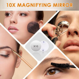 Hollywood Vanity Makeup Mirror, 9 Led Bulbs, 3 Colour Modes, Touch Control, 360 Rotating Stand, 25X30Cm, White - thumbnail 8