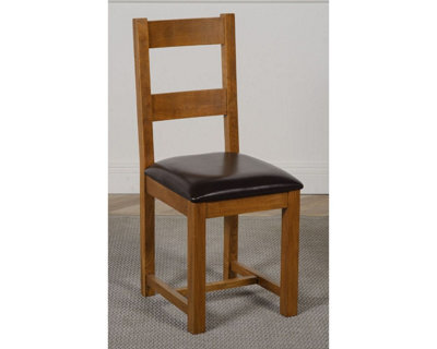 That's Furniture Lincoln Dark Solid Oak Dining Chairs For Dining Room Or Kitchen - image 1
