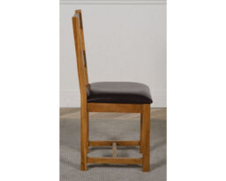 That's Furniture Lincoln Dark Solid Oak Dining Chairs For Dining Room Or Kitchen - thumbnail 3