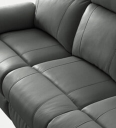 SC FURNITURE LIMITED Dark Grey Genuine Leather Reclining 3 Seater + 2 Reclining Armchairs - Aberino - thumbnail 2