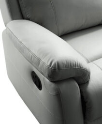 SC FURNITURE LIMITED Dark Grey Genuine Leather Reclining 3 Seater + 2 Reclining Armchairs - Aberino - thumbnail 5
