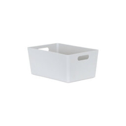 Wham Studio Etch Etched Matt Pebble Plastic Nestable Storage Basket (H)11Cm (W)17Cm (D)17Cm