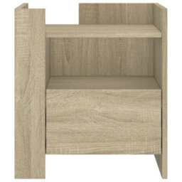 Berkfield Bedside Cabinet Sonoma Oak 45X50X50 Cm Engineered Wood - thumbnail 4