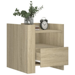 Berkfield Bedside Cabinet Sonoma Oak 45X50X50 Cm Engineered Wood - thumbnail 3