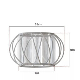 Metal Wire Cage Ceiling Light Shade Easy Fit Lamp Shade, Ceiling Hanging Indoor Pendant Light Lampshade Black 18Cm  2 Pack - thumbnail 3