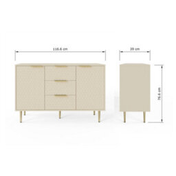 Azariah Large Sideboard Chest Ivory - thumbnail 7