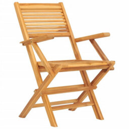 Berkfield 5 Piece Garden Dining Set Solid Wood Teak - thumbnail 4