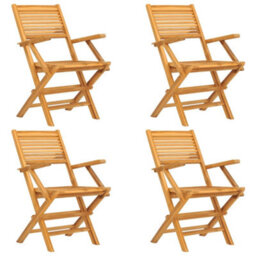 Berkfield 5 Piece Garden Dining Set Solid Wood Teak - thumbnail 3