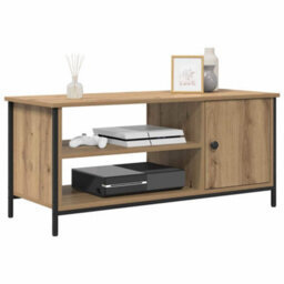 Berkfield Tv Cabinet Artisan Oak 100 X 40 X 45 Cm Engineered Wood - thumbnail 3