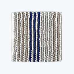 Allure Bath Fashions Striped Chunky Bobble Shower Mat - Navy - thumbnail 1