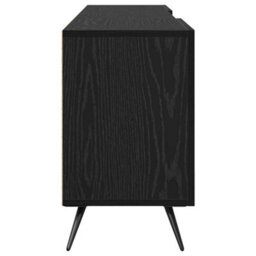 Berkfield Modern Tv Cabinet Black Oak 150 X 30 X 50 Cm Engineered Wood - thumbnail 7