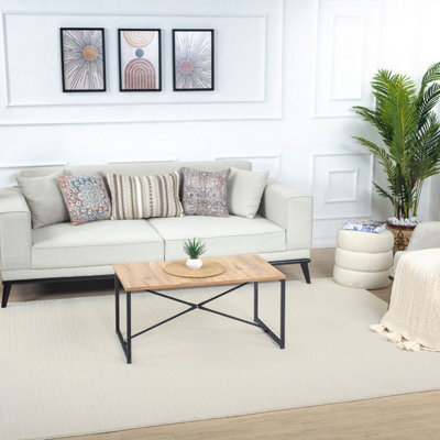 Amandine Scandi Modern High Pile Off-White Area Rug-160Cm X 213Cm - image 1