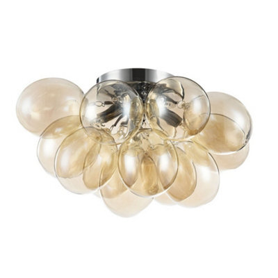 Luminosa Lighting Luminosa Balbo Semi Flush Ceiling Ceiling Lamp Nickel, 4 Light, G9 - image 1