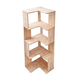 Living And Home 5-Tier Wooden L-Shaped Corner Bookshelf - thumbnail 2
