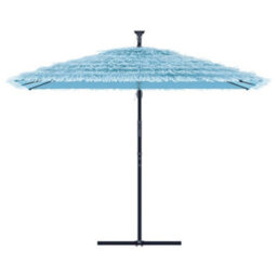 Walplus Garden Parasol With Steel Pole Blue 290X290X238 Cm - thumbnail 3