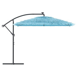 Walplus Garden Parasol With Steel Pole Blue 290X290X238 Cm - thumbnail 4
