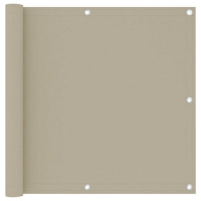 Berkfield Balcony Screen Beige 90X300 Cm Oxford Fabric - image 1