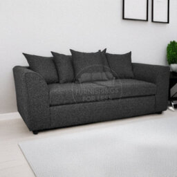 Furnishings For Less UK Paris Charcoal Boucle Fabric 3 Piece Sofa Suite 3 2 1 Scatter - thumbnail 2