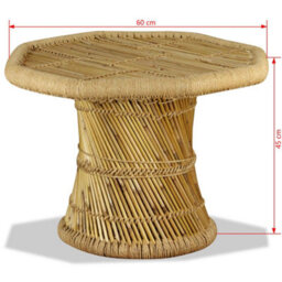Berkfield Durable Coffee Table Bamboo Octagon 60X60X45 Cm - thumbnail 9